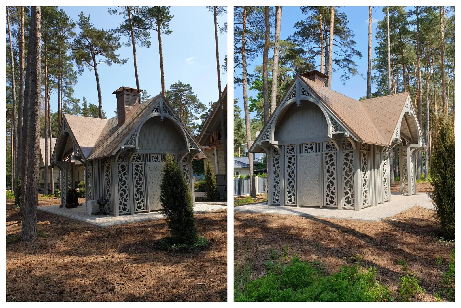 Koka konstrukcijas līdz 30 m² — 6,4 x 4,4 m