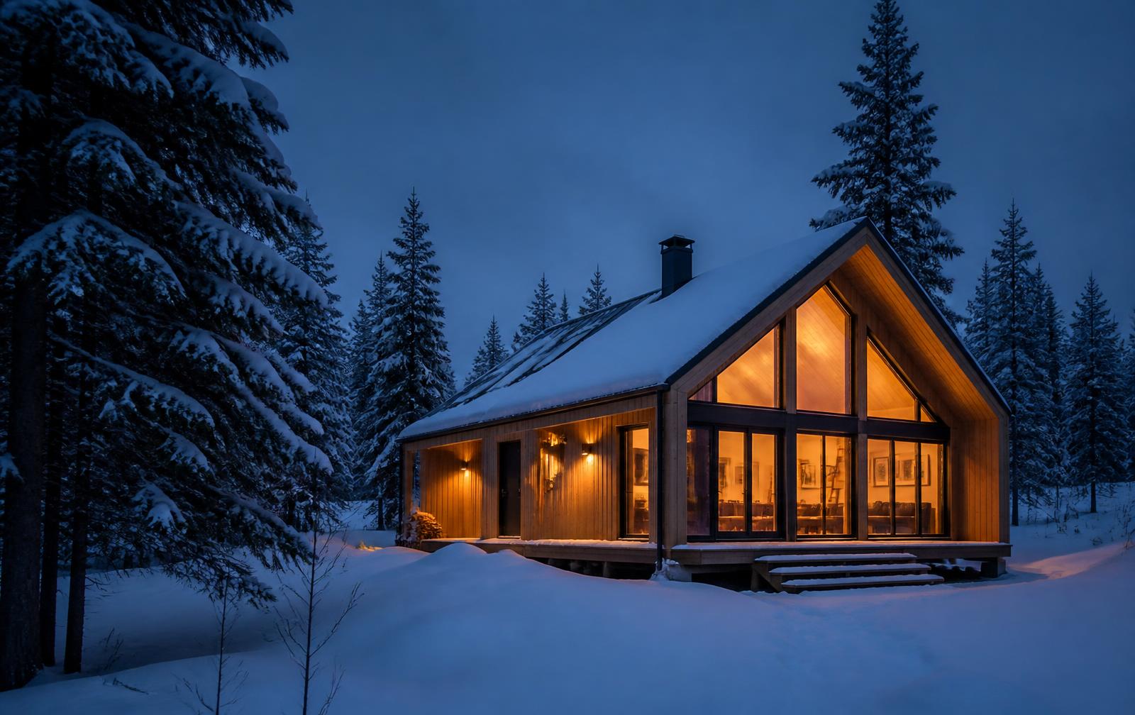 Winter building site